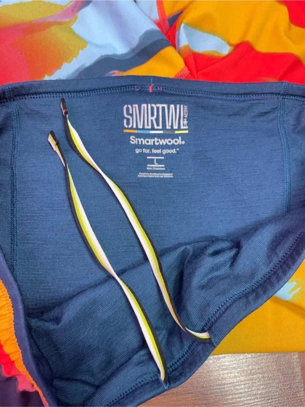 Smartwool Active Lined 5” Shorts Carnival Horizon Print Merino Liner Men’s Large